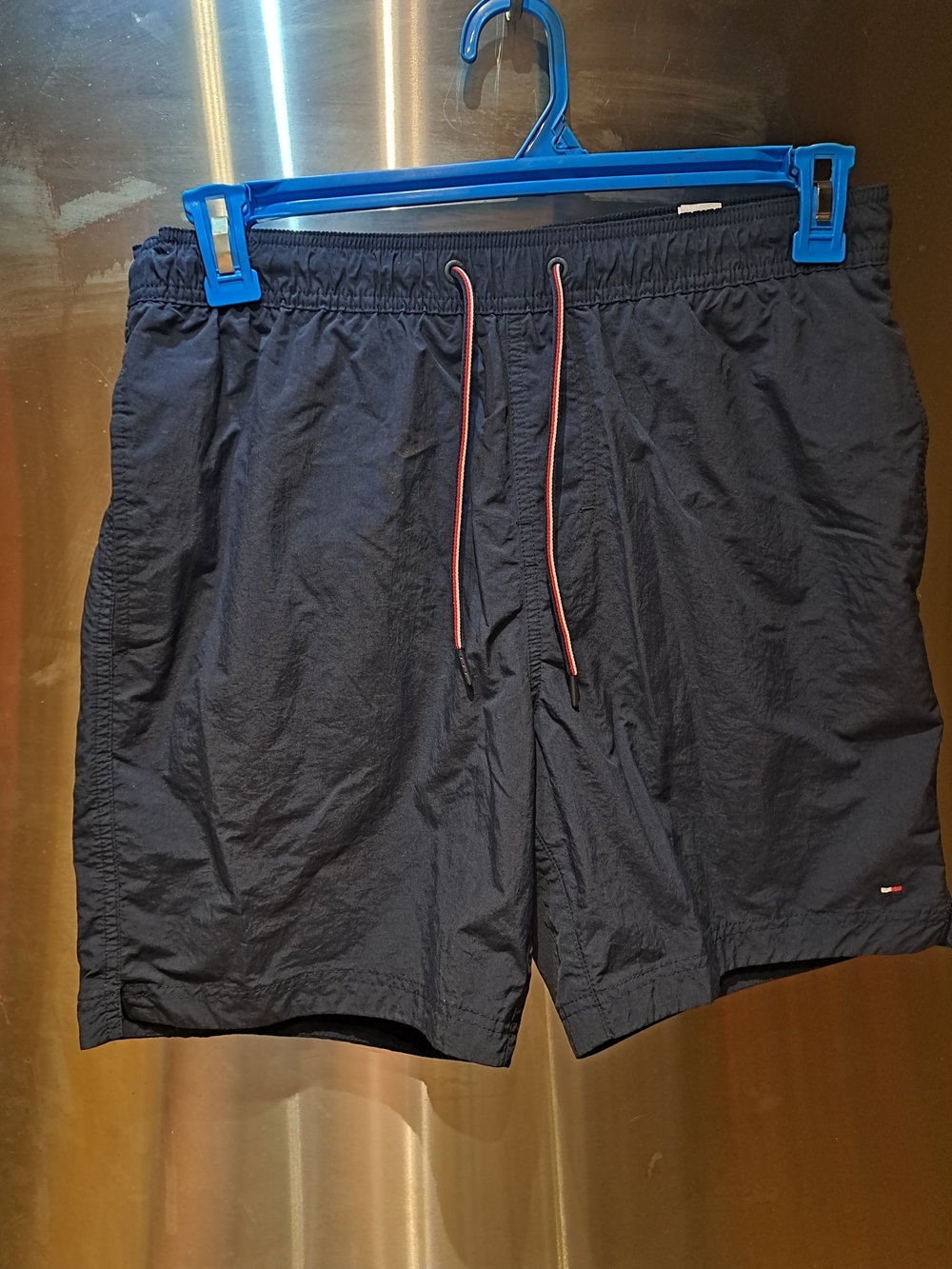 Tommy Hilfiger Navy Swim Trunks with Red Drawcord